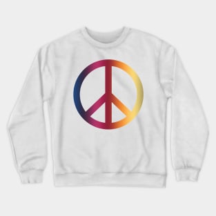 Peace Linear Gradient (Clear/White) Crewneck Sweatshirt